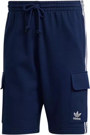 adidas Men Cargo Pants - Adicolor Classics 3 Stripes Cargo Shorts Blue L Man