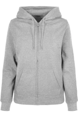 Build Your Brand Women Sweatshirts - Basic Full Zip Sweatshirt Grey 2XL Woman