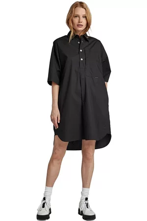 G-Star Women Short & Mini Dresses - Shirt Short Sleeve Dress Black L Woman