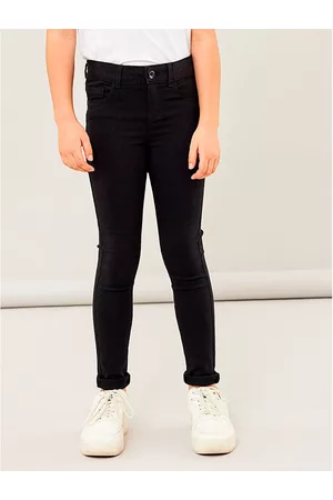 NAME IT Girls Skinny Jeans - Polly Skinny Twi 1183-ll Jeans Black 4 Years Girl