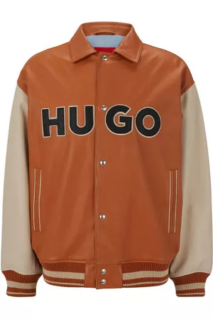 HUGO BOSS Men Leather Jackets - Luganos 10248015 Leather Jacket L Man