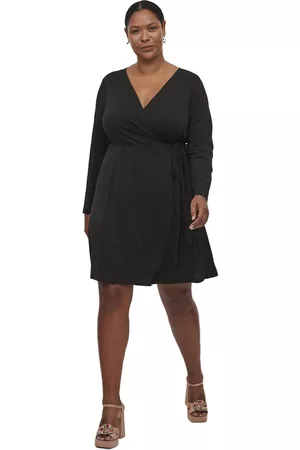 Vila Evoked Women Long Sleeve Dresses - Viborneo Long Sleeve Dress Black 44 Woman
