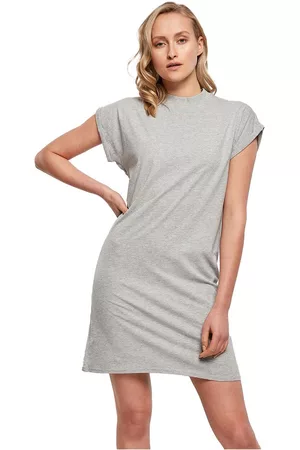 Build Your Brand Women Short & Mini Dresses - Turtle Extended Shoulder Short Sleeve Short Dress 3XL Woman