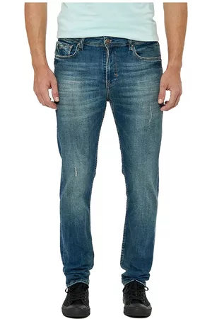 Kaporal 5 Men Slim Jeans - Darko Washed Effect Straight Cut Jeans Blue 27 Man