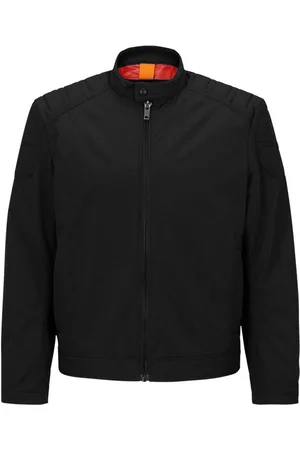 HUGO BOSS Men Leather Jackets - Ocasey 10250114 Jacket Black M Man