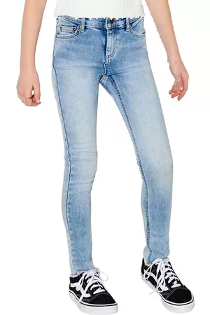 ONLY Girls Skinny Jeans - Konblush Skinny Raw Jeans Blue 6 Years Girl