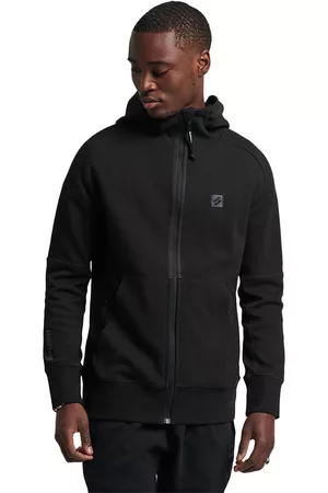 Superdry Men Zip-up Hoodies - Code Tech Full Zip Sweatshirt Black 2XL Man