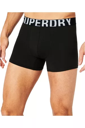 Superdry Men Boxer Shorts - Dual Logo Trunk 2 Units Black 2XL Man
