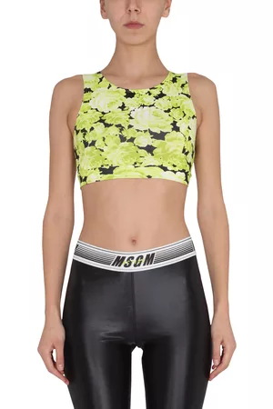 Msgm Floral print cropped top