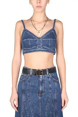 Alexander McQueen Women Denim Shirts - Denim top