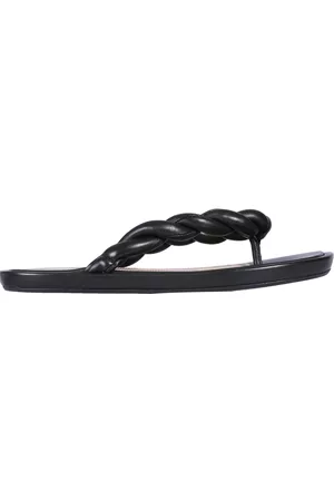 RED(V) Red (v) leather slide sandals