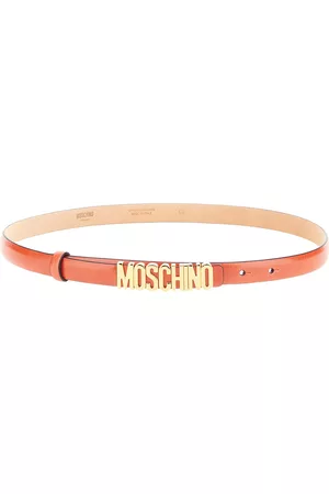 Moschino Thin belt with logo buckle
