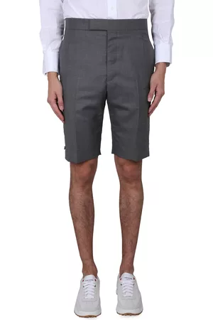 Thom Browne Men Bermudas - Overcheck pattern bermuda shorts