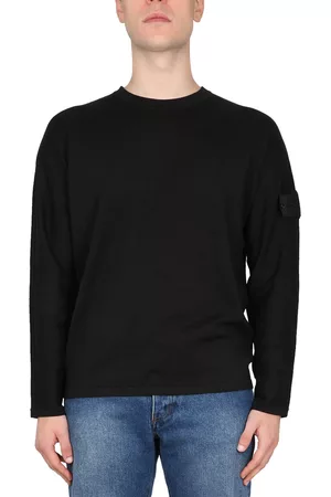 Stone Island Men Tops - Crewneck sweater with logo patch