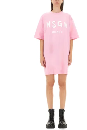Msgm Brushed logo dress