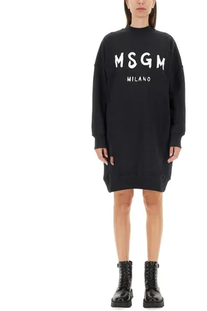 Msgm Brushed logo dress