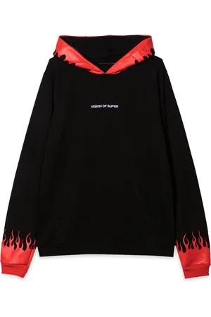 Vision Of Super Hoodie with red flames