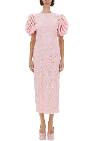 ROTATE Lace midi dress