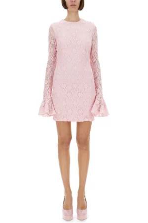 ROTATE Lace dress with puff sleeves