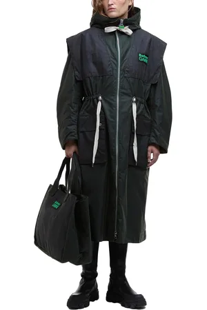 BARBOUR X GANNI Waxed cotton parka
