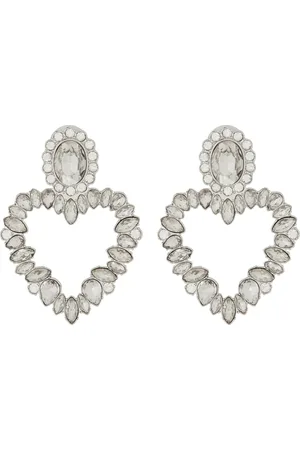 Self-Portrait "crystal heart" earrings