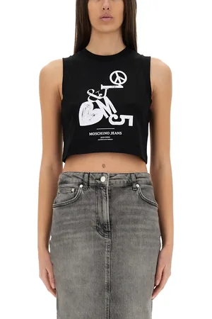 Moschino Cropped top with print
