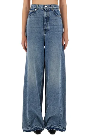デニム・ジーパン STELLA MCCARTNEY WIDE-LEG JEANS WITH CONTRASTING PANELS Stella McCartney Two Tonal Paneled Wide Leg Jeans - Bergdorf