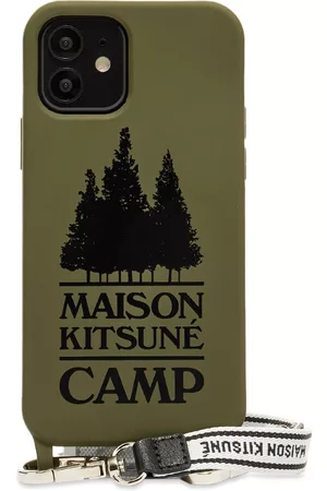 Maison Kitsuné Men's Camp Logo iPhone 12 Case with Strap in | END. Clothing