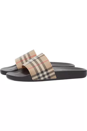 Burberry Men's Furley Check Slide in , Size | END. Clothing