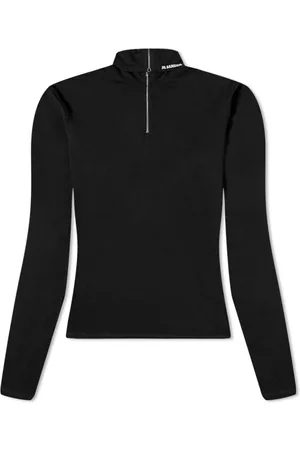 Jil Sander Men High Necks - Women's Plus Long Sleeve High Neck Zip Logo Top in , Size | END. Clothing
