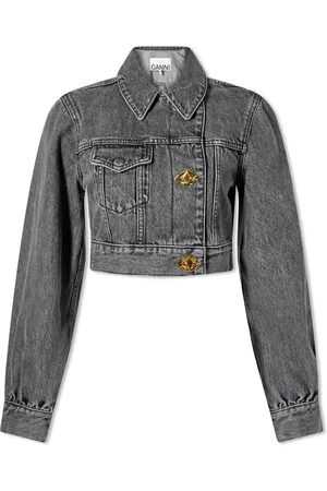 Ganni Women's Crop Trucker Jacket in , Size | END. Clothing