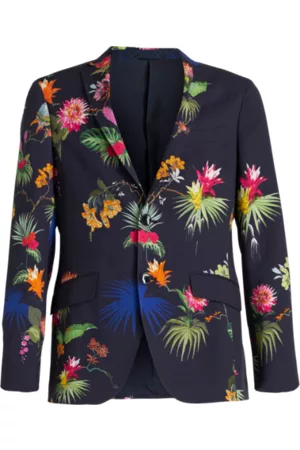Etro Men Floral jackets - Floral And Leafy Print Jacket