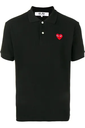 Comme des Garçons Heart-patch polo shirt