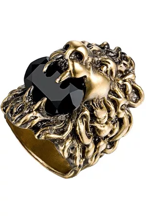 Gucci Lion head ring with Swarovski - Gold