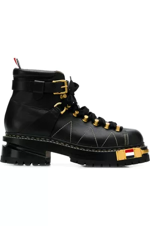 Thom Browne Women Outdoor Shoes - RWB-detail Vitello hiking boots - Black