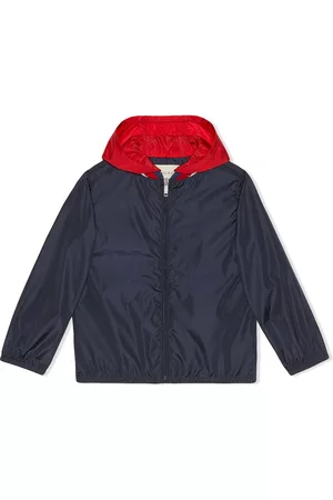 Gucci Boys Jackets - Children's nylon jacket with Gucci logo - Blue
