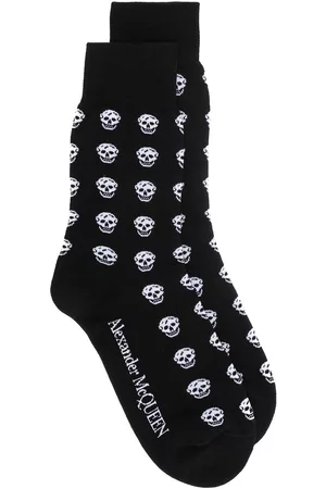Alexander McQueen Women Socks - Multi skull socks - Black
