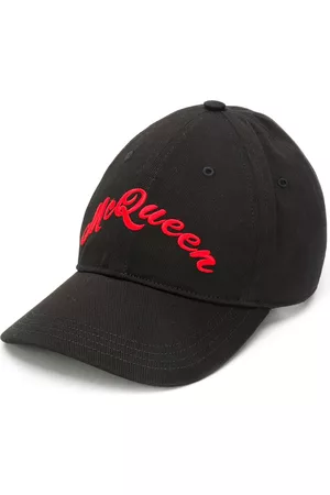 Alexander McQueen Men Caps - Embroidered signature baseball cap - Black