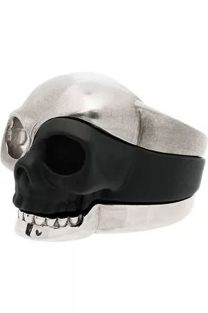 Alexander McQueen Three-piece Skull motif ring - Black