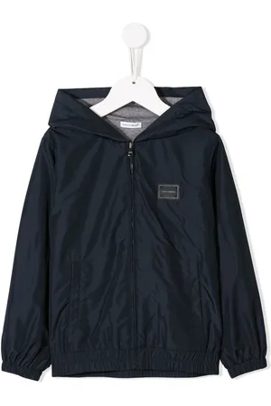 Dolce & Gabbana Logo-appliqué hooded windbreaker