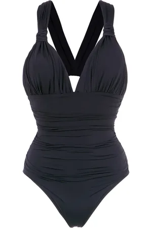 Brigitte Eli draped swimsuit