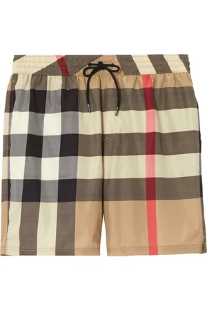 Burberry Checked drawstring swim shorts