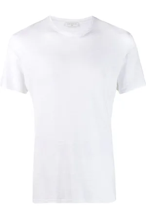 Sandro Round-neck linen T-shirt