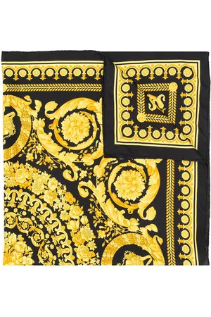 VERSACE Baroque print scarf - Black