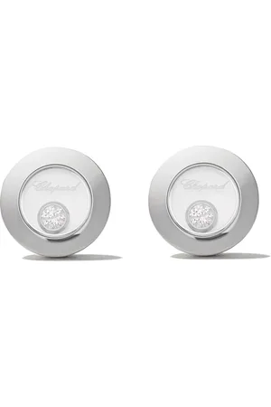 Chopard 18kt white gold Happy Diamonds Icons ear pins