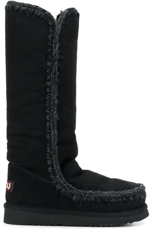 Mou Woven detail boots