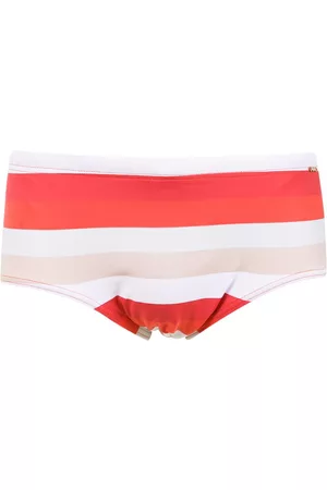AMIR SLAMA Striped swim briefs - Red