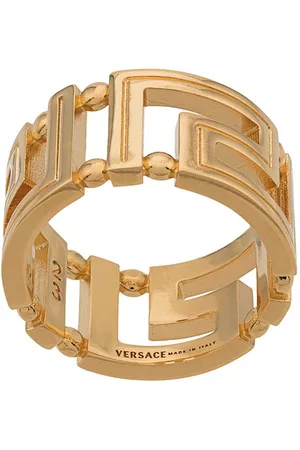 VERSACE Men Gold Rings - Greca cut-out ring - Gold