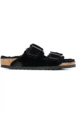 Birkenstock Women Slippers - Arizona buckled sliders - Black