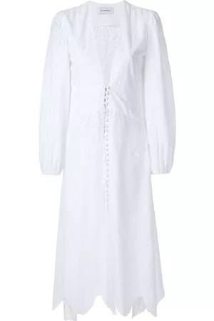 Olympiah Women V-Neck Dresses - Nielle plunge neck dress - White